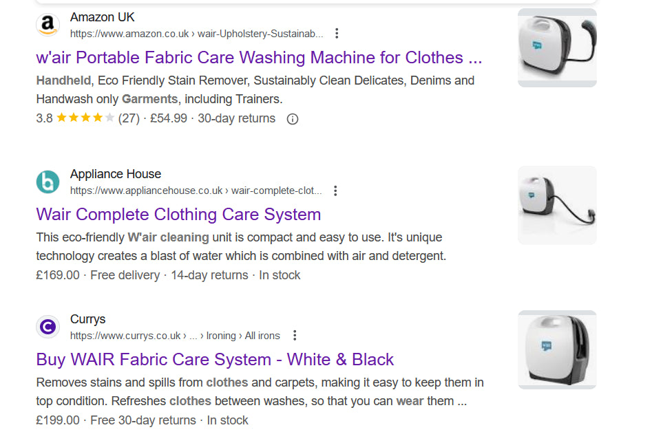 BARGAIN - 640 X BRAND NEW WEIR CLOTH STEAM CLEANER ON 20 PALLETS -