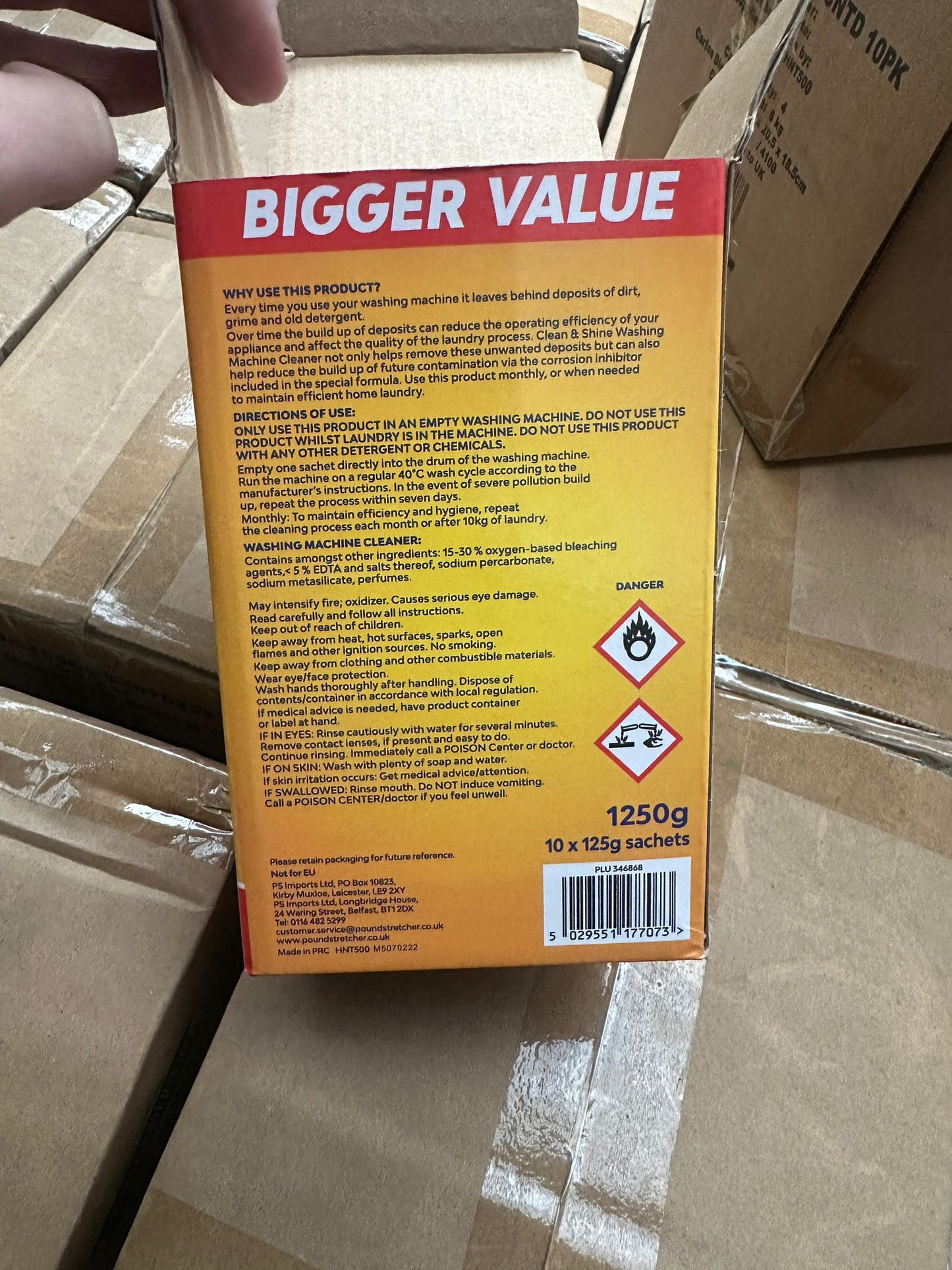 PALLET OF CLEAN AND SHINE WASHING MACHINE CLEANER 10PACK