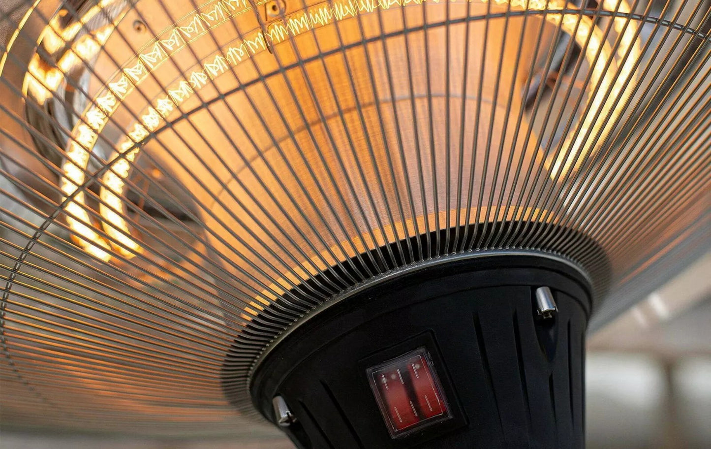 LA HACIENDA OUTDOOR ADJUSTABLE SILVER STANDING PATIO 2100W ELECTRIC HEATER