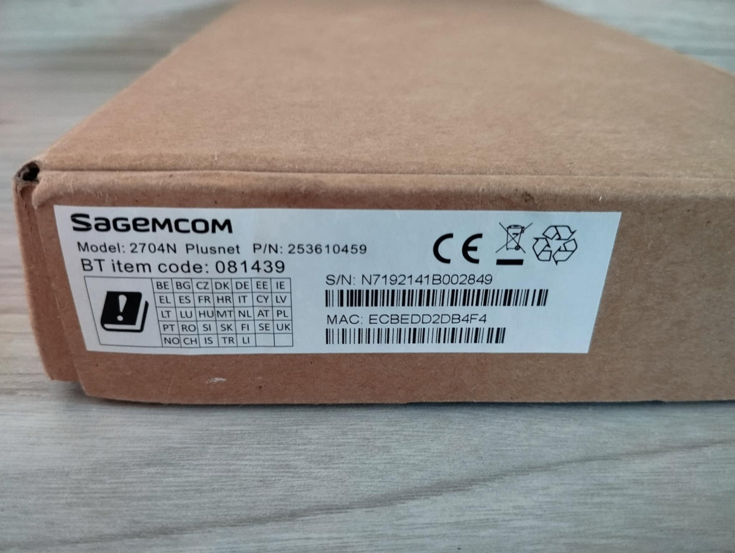 SAGEMCOM 2704N PLUSNET ROUTER