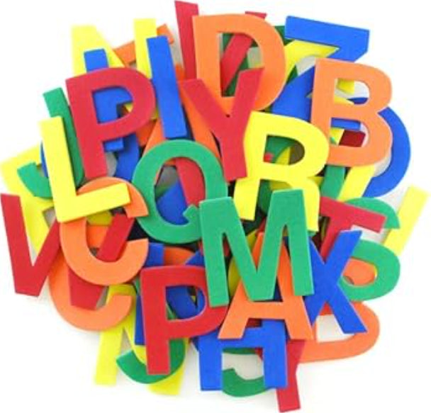 1296 X 5" FOAM & GLITTER ALPHABET 'N' -SELF STICK