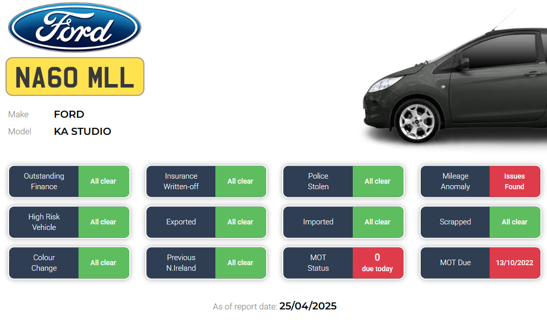 2010 FORD KA STUDIO – 1.2L PETROL – MANUAL – HATCHBACK >>--NO VAT ON HAMMER--<<