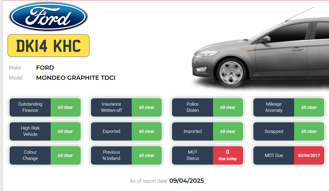 2014 FORD MONDEO GRAPHITE TDCI – 1.6 DIESEL MANUAL – SILVER HATCHBACK >>--NO VAT ON HAMMER--<<