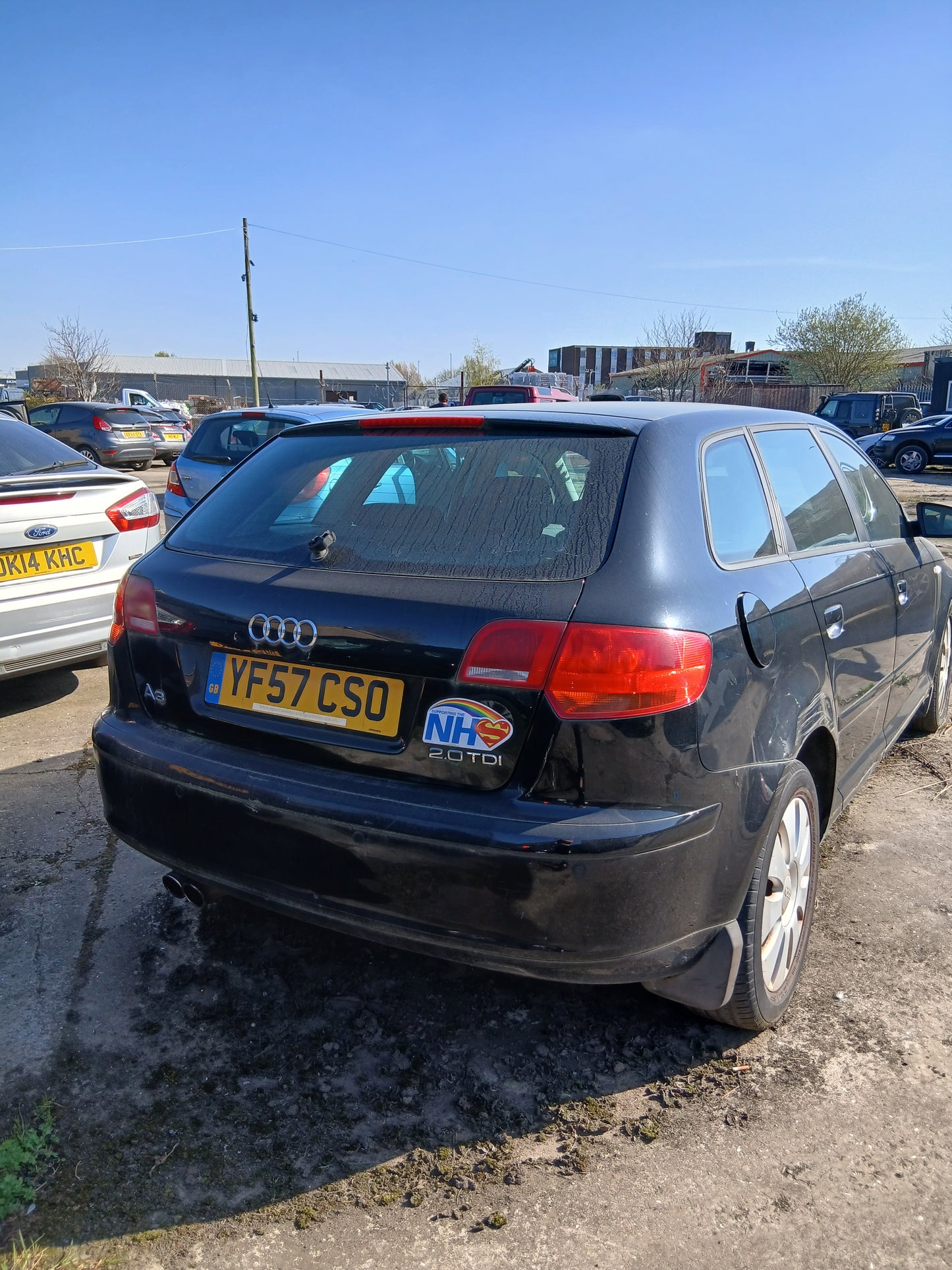 2007 AUDI A3 TDI 170 A – AUTOMATIC – 2.0 DIESEL – BLACK >>--NO VAT ON HAMMER--<<