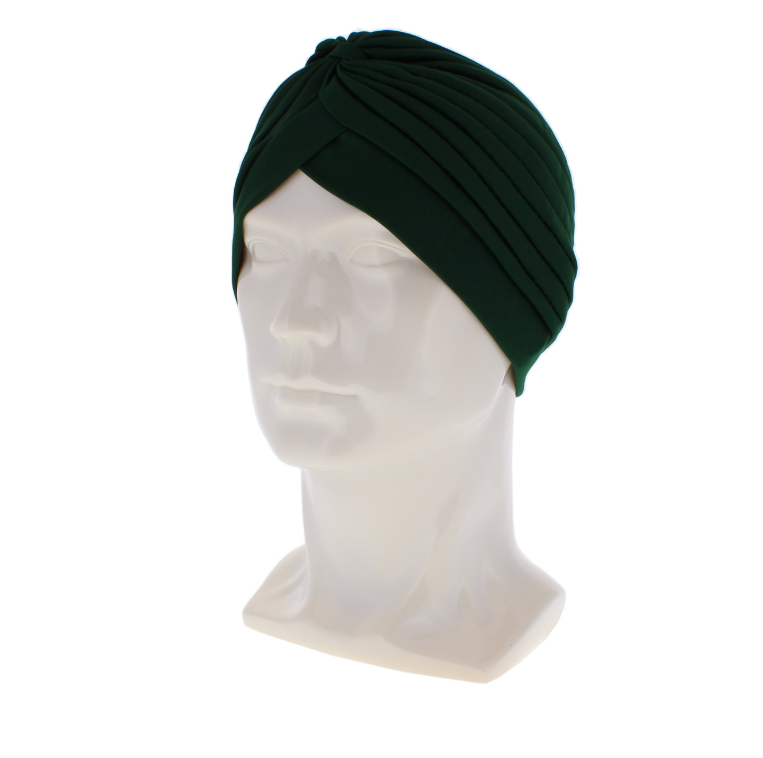24 X WOMEN HAIR TURBAN HEAD WRAP BOTTLE GREEN