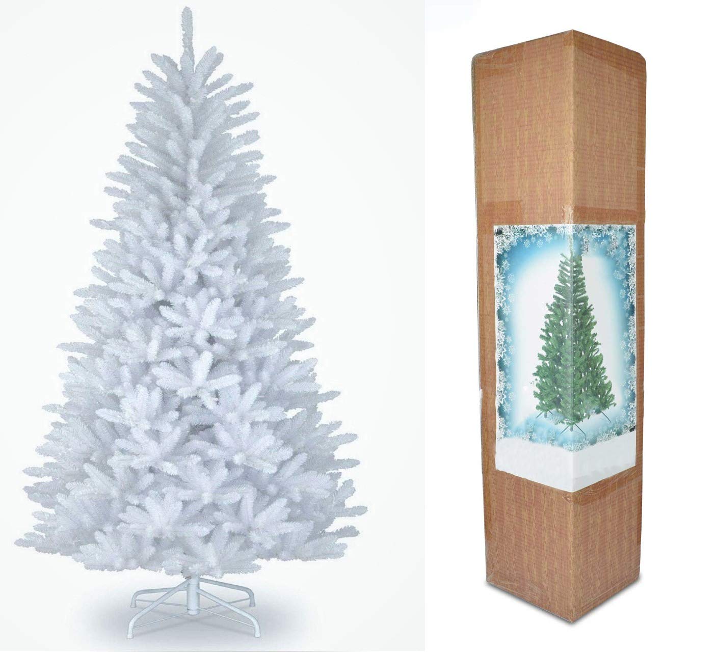 JOB LOT OF 7 SHATCHI PREMIUM CHRISTMAS TREE ALASKAN PINE WHITE 6FT
