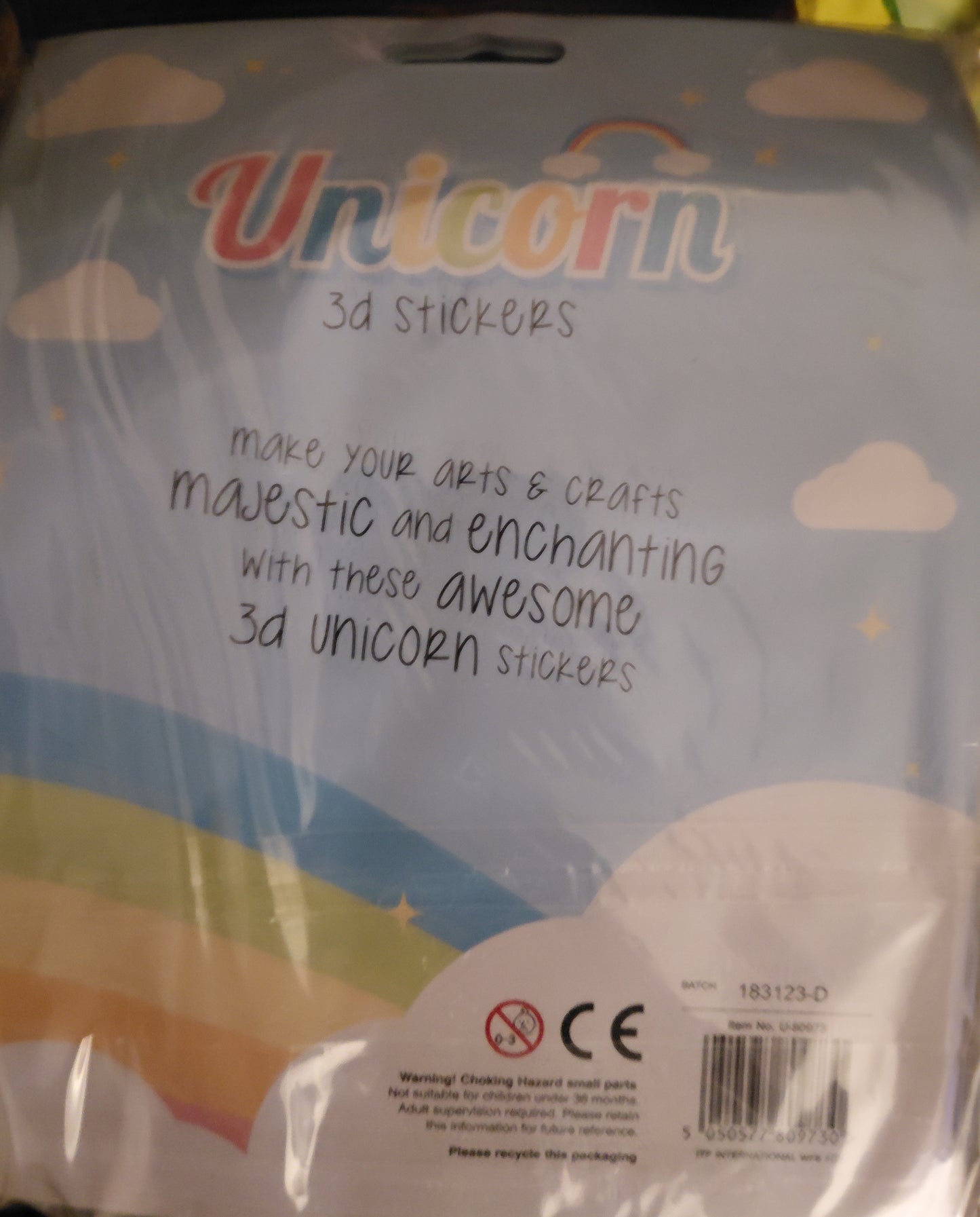 PIXAR TROLLS WORD TOUR TOYS UNICORN STICKERS 40X UNITS