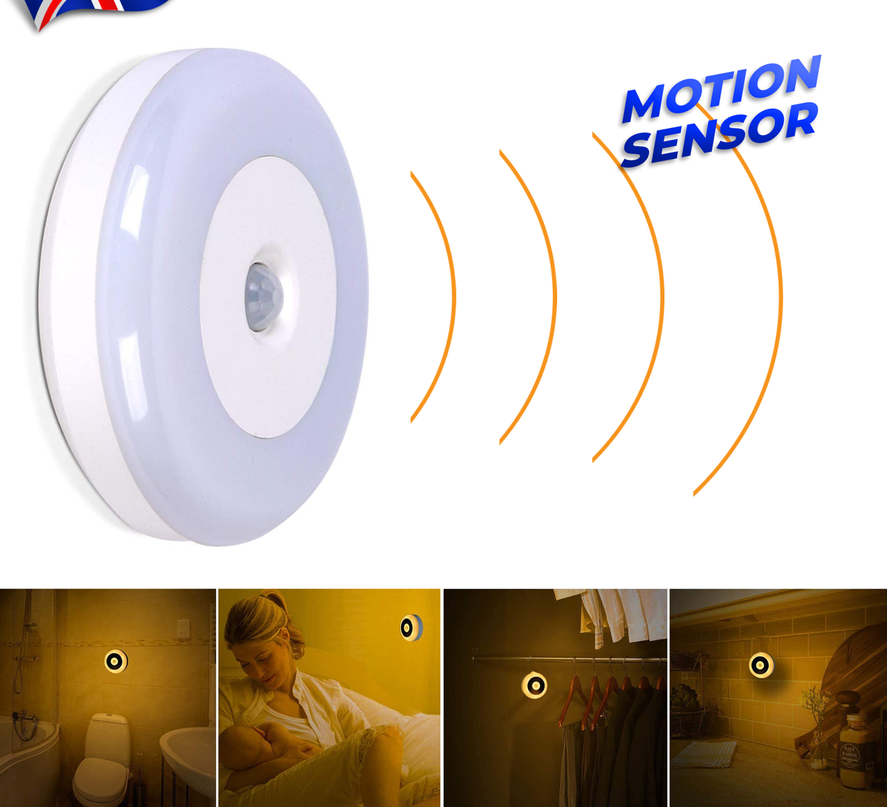 16PCS MOTION SENSOR LED NIGHT LIGHT RRP £64