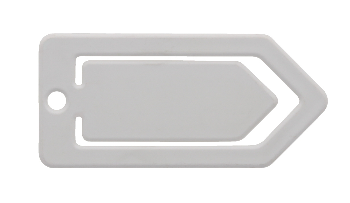3000 X MEDIUM PLASTIC PAPER CLIP - WHITE