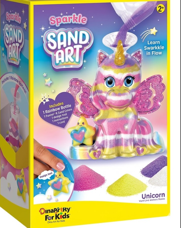 60 X NEW CREATIVITY FOR KIDS - GITD SAND ART UNICORN