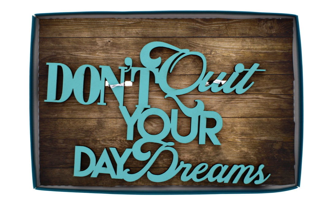 48 X DONT QUIT YOUR DAY DREAMS WALL DECORATIVE