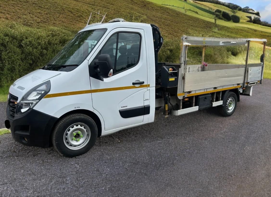 **(ONLY 89K MILEAGE)** 2020 VAUXHALL MOVANO 2.3 CDTI LWB L3H1 11FT ALLOY DROPSIDER WITH 013 HIAB