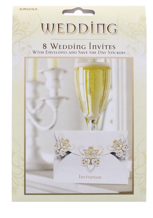 84 X 8PK WEDDING INVITES