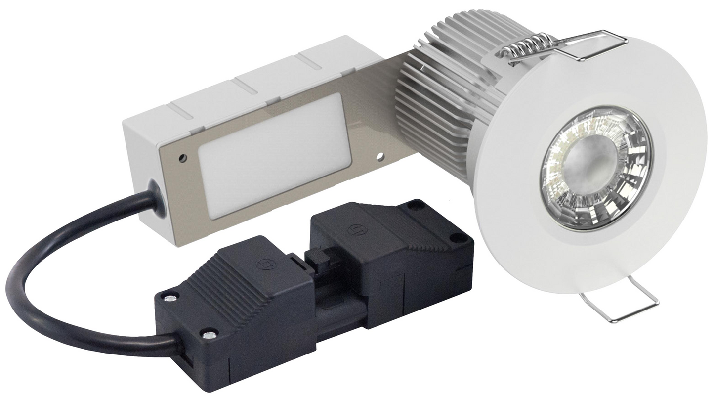 40 X LED FIRE & ACOUSTIC RATED DOWN LIGHT-W.WHITE