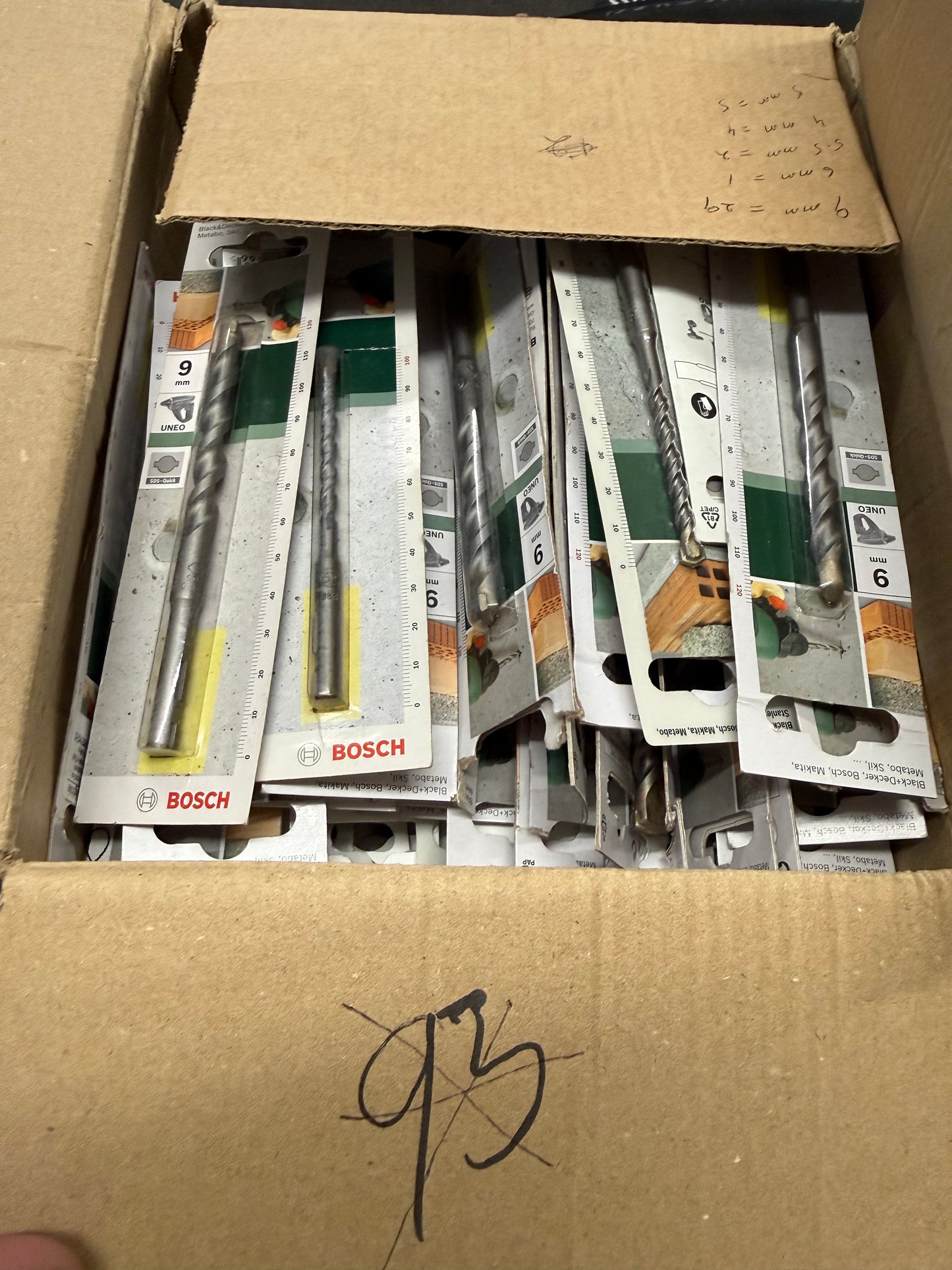 93 X GENUINE BOSCH DRILL BITS MIXED SIZES (4, 5, 5.5 & 9MM) – RETAIL PACKED – RRP OVER £450