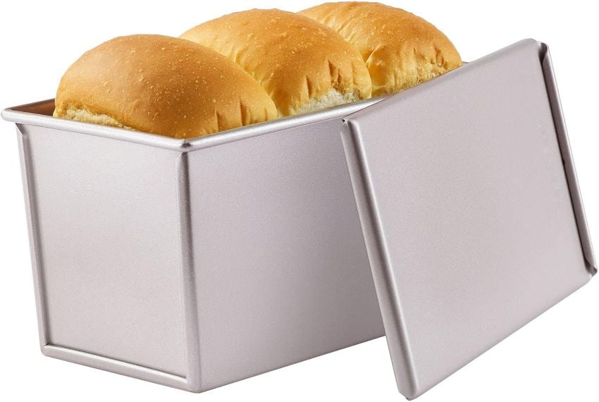 CHEFMADE PULLMAN LOAF PAN WITH LID NON-STICK CHAMPAGNE GOLD RRP £43