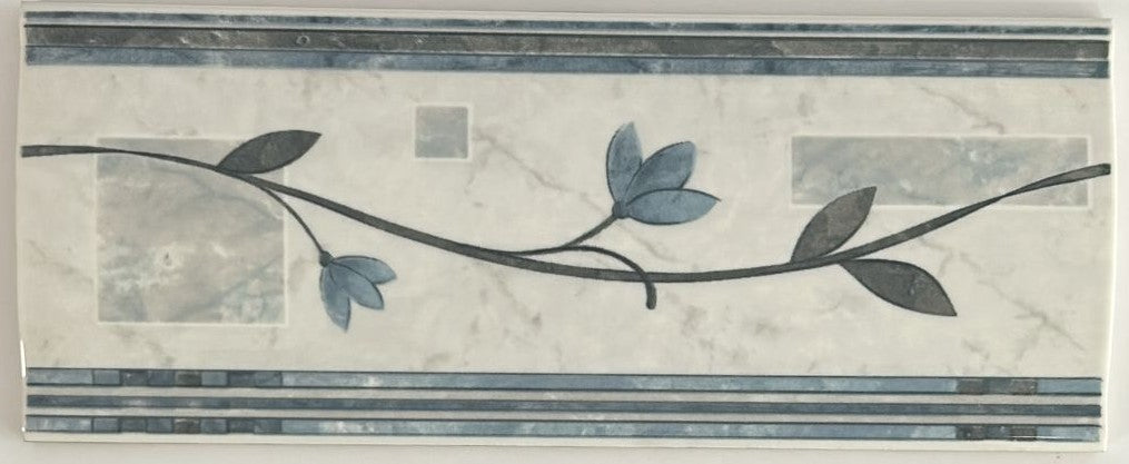 105 BXS BLUE ROSEMARY LISTELLO CERAMIC TILE 250X100MM