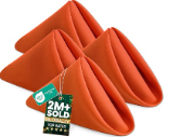 12 X NEW KICHLY ORANGE CLOTH NAPKINS | RRP £83 | BULK CLEARANCE