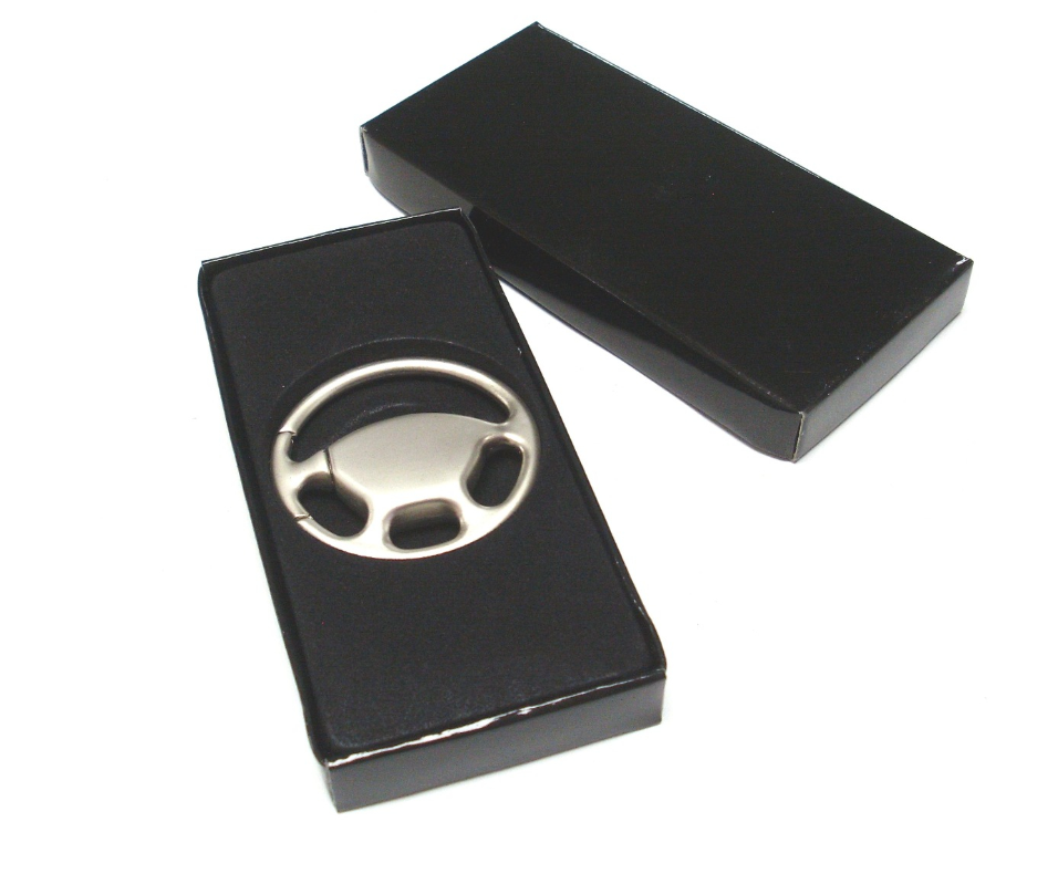 250 X SATIN METAL STEERING WHEEL KEYRING
