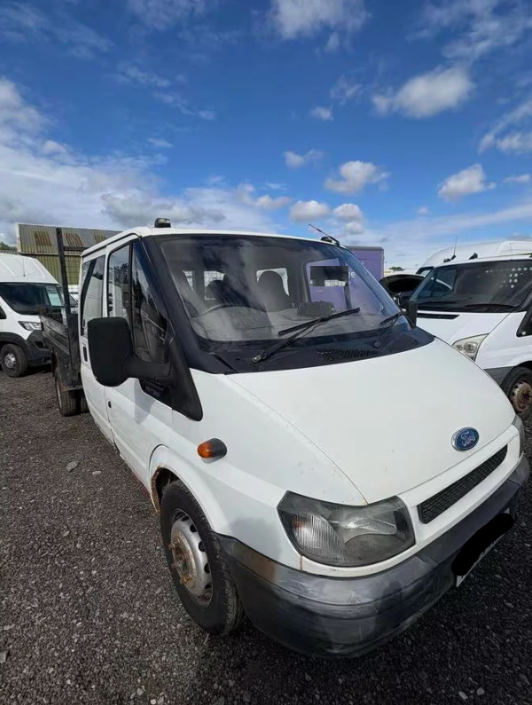 2004 FORD TRANSIT 350 LWB TIPPER 2.4 DIESEL MANUAL CHASSIS >>--NO VAT ON HAMMER--<<