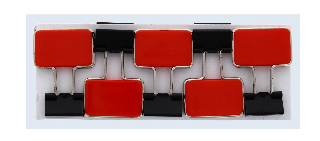 50 X 10PK METAL BULLDOG CLIP WITH GRIP