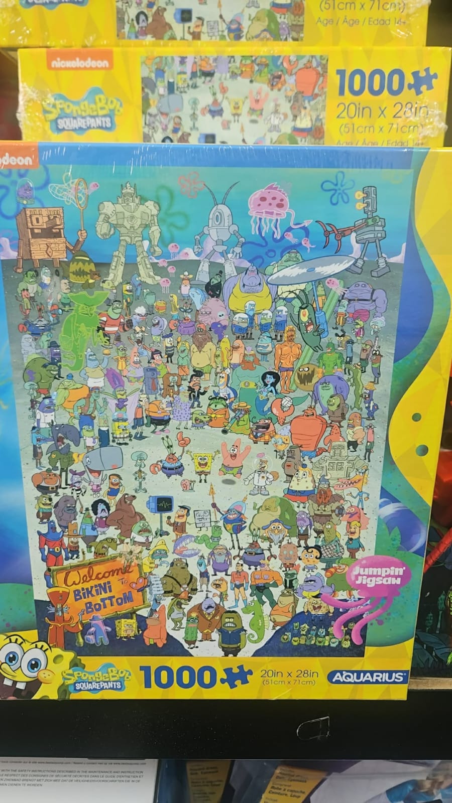 NICKELODEON SPONGEBOB SQUAREPANTS - BIKINI BOTTOM- 1000 PSC PUZZLE - NEW &SEALED - JOBLOT OF 21