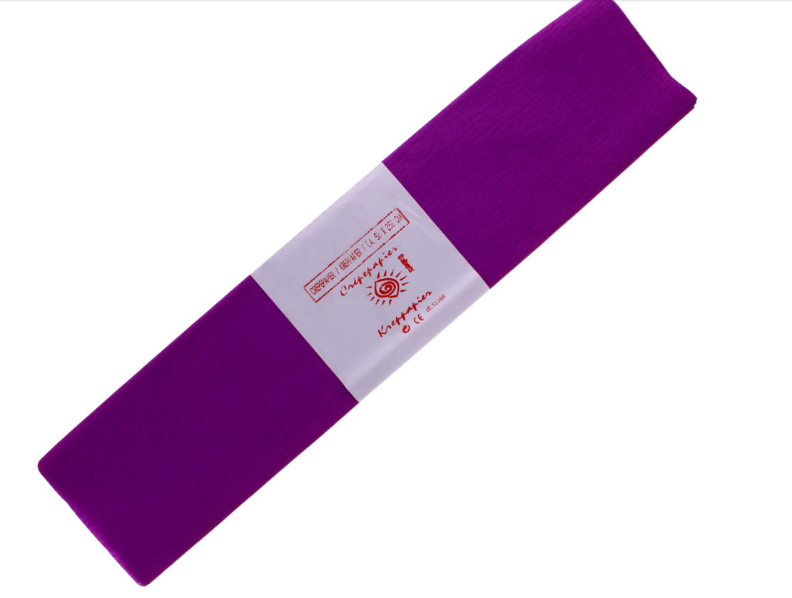 200 X CREPE PAPER PURPLE-PAARS-50X250CM