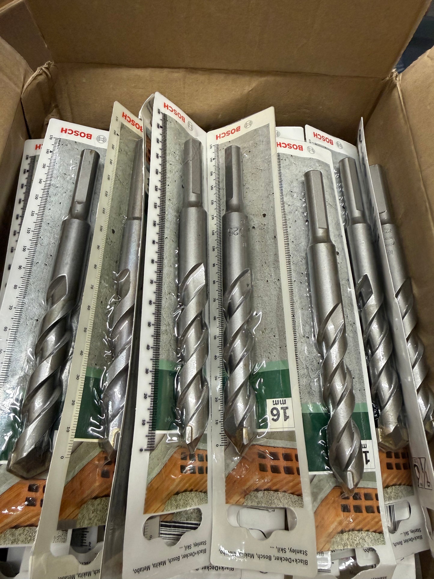 63 X GENUINE BOSCH 16MM DRILL BITS – BRAND NEW RETAIL PACKED – RRP OVER £600