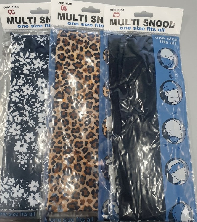 400 X NEW MULTI SNOOD 5 ASSORTED DESIGNS