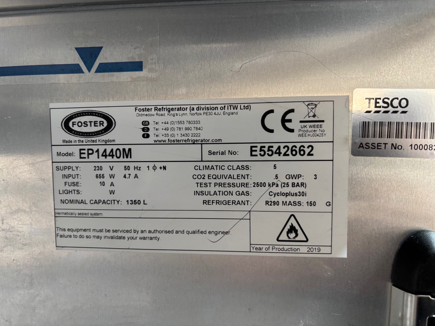 FOSTER DOUBLE DOOR REFRIDGERATOR G2 ECO PRO EP1440M CATERING EQUIPMENT