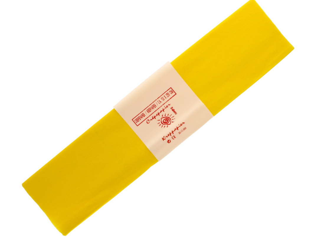 200 X CREPE PAPER YELLOW-50X250CM