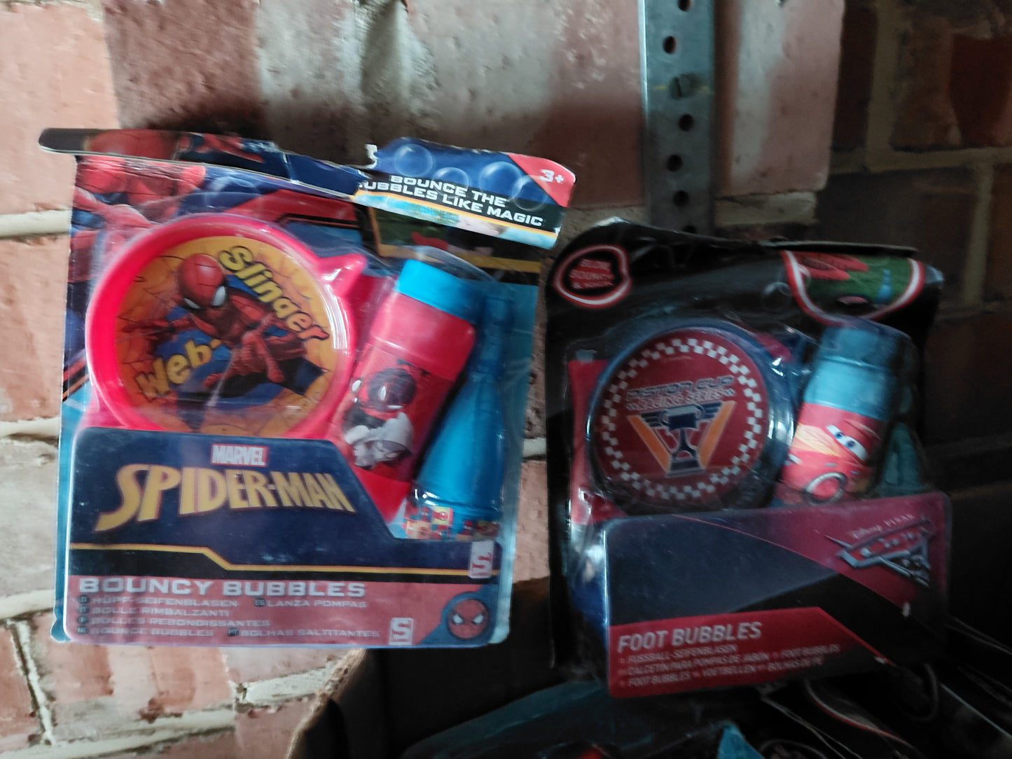 MARVEL SPIDERMAN AND DISNEY CARS BUBBLES SETS 30X UNITS