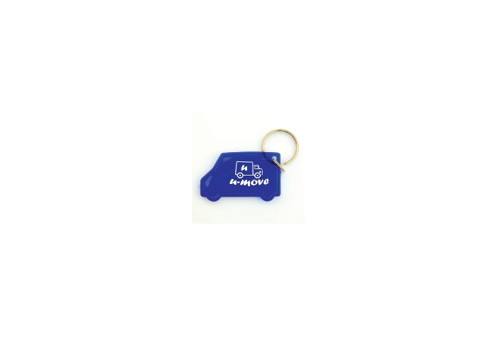 1000 X VAN SHAPED KEYCHAIN-TRANSLUCENT BLUE