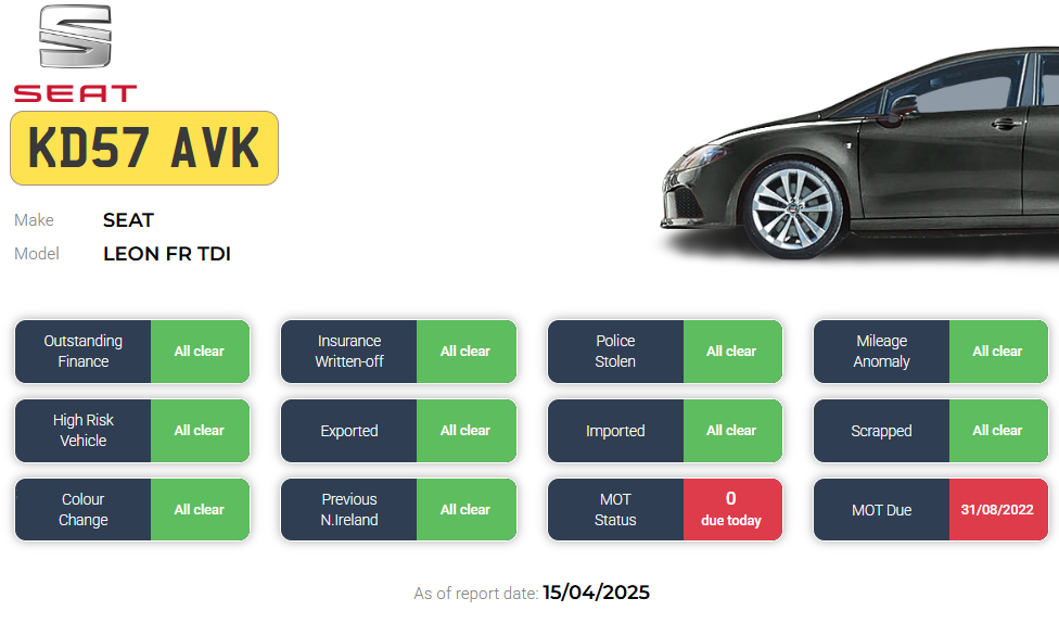 2007 SEAT LEON FR TDI – 2.0 DIESEL – MANUAL – BLACK >>--NO VAT ON HAMMER--<<