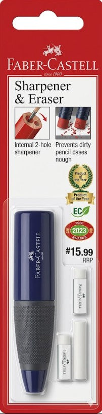 240 X NEW FABER CASTELL SHARPENER + ERASER WITH CATCH
