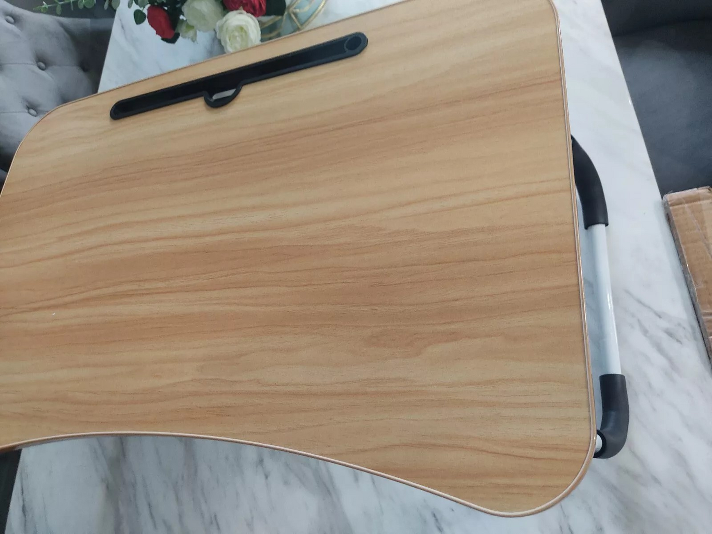ASAB FOLDING SERVING TABLE OVER BED TABLE WOOD NEW BOX X 1