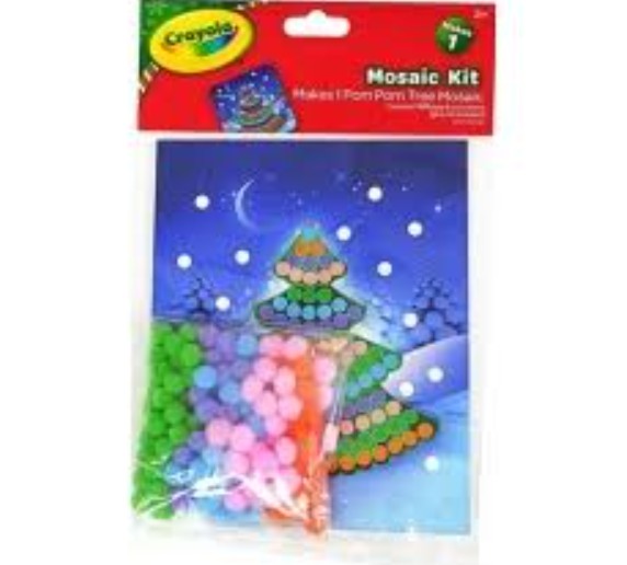 480 X NEW CRAYOLA POM POM MOSAIC KIT XMAS TREE