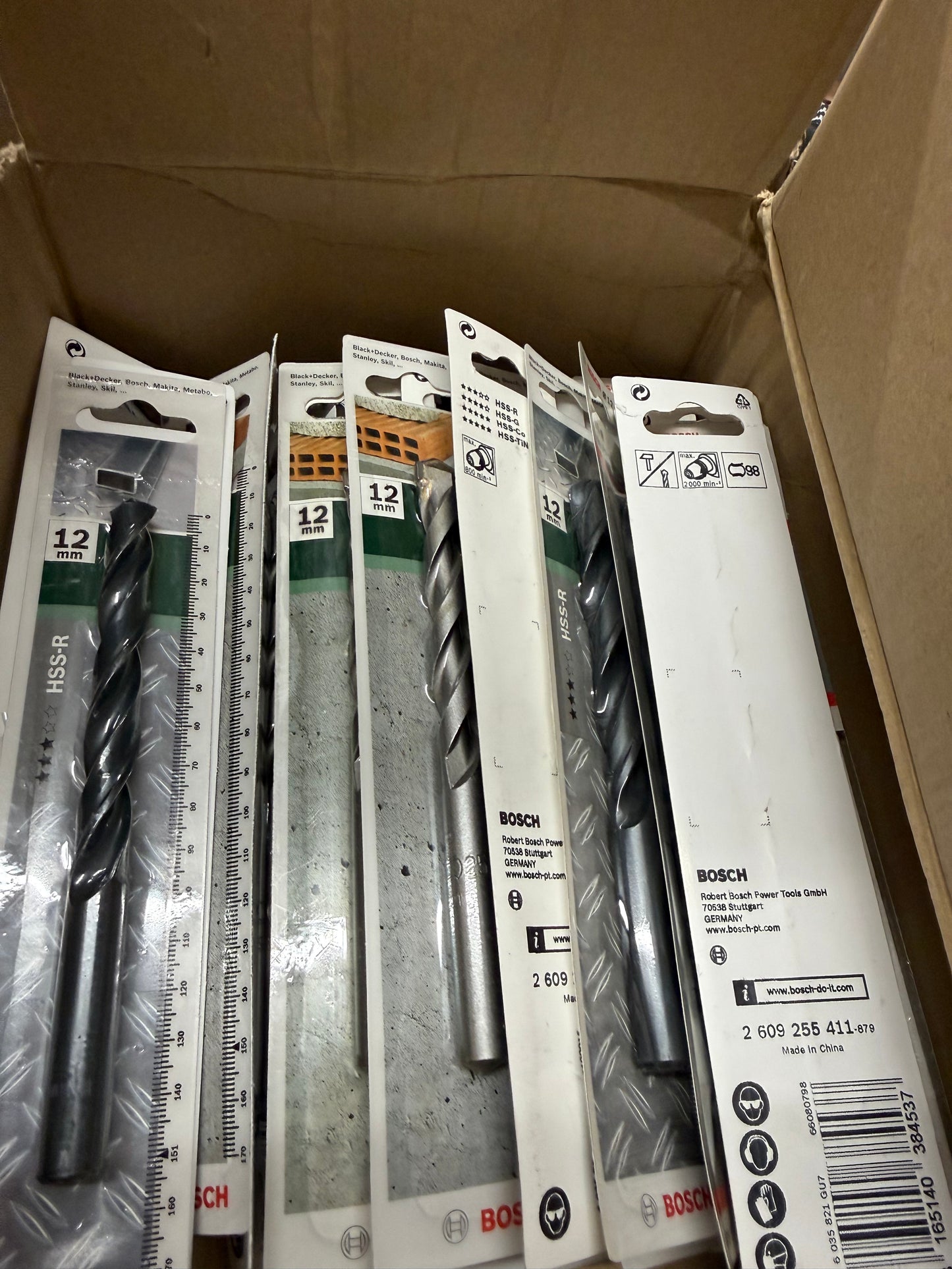 50 X GENUINE BOSCH 12MM DRILL BITS – BRAND NEW RETAIL PACKED--RRP OVER 450