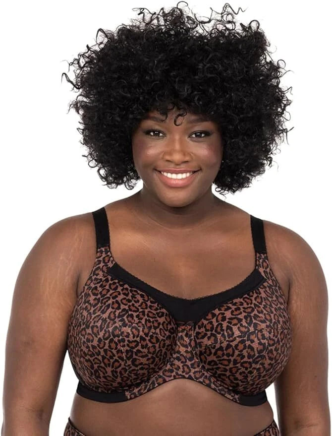 GODDESS WOMEN'S FULL COVERAGE BRA, BROWN (DARK LEOPARD), 44I US 44G UK