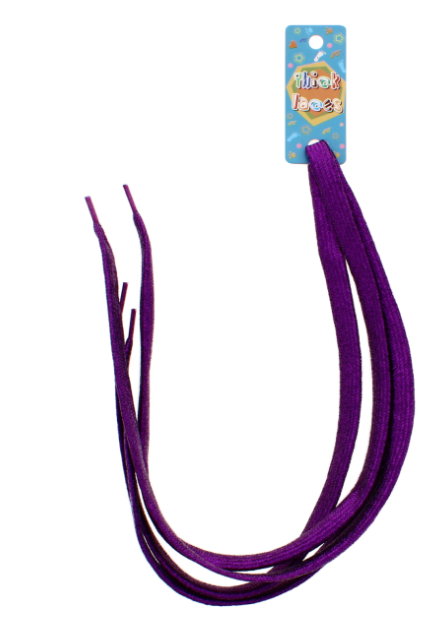 48 X METALLIC PURPLE THICK SHOE LACES
