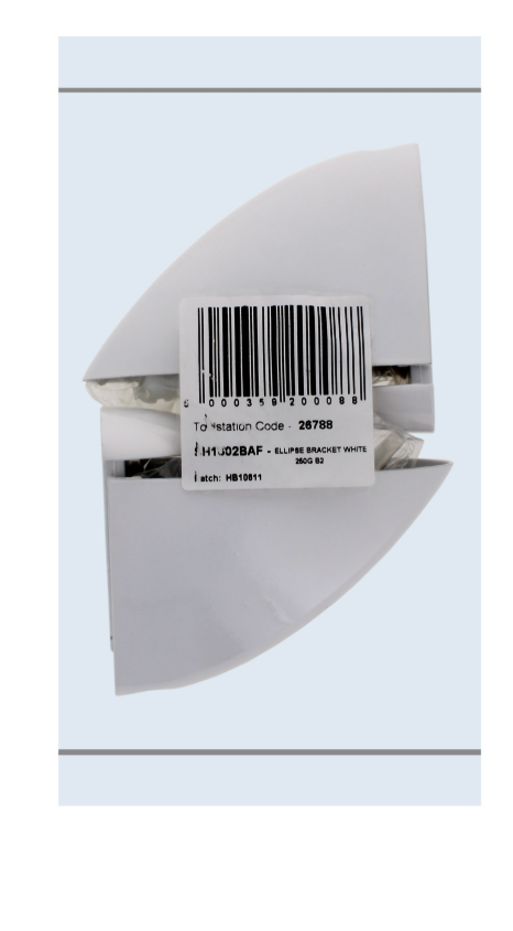 10X 2PK ELLIPSE BRACKET WHITE