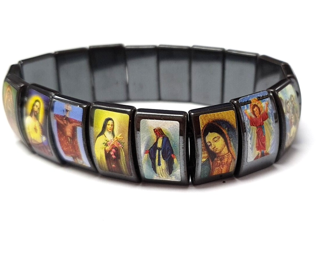 180 X METAL SAINTS BRACELET ELASTIC
