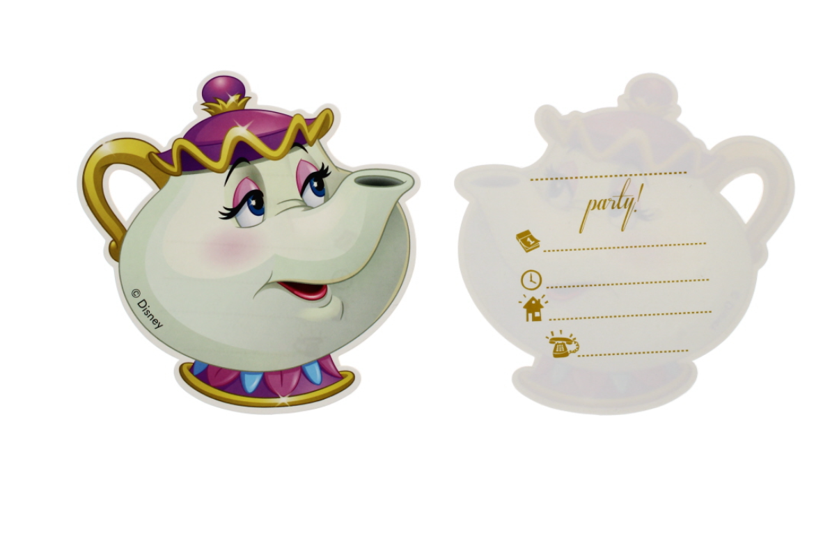 96 X 6PK DISNEY MRS POTTS INVITATIONS