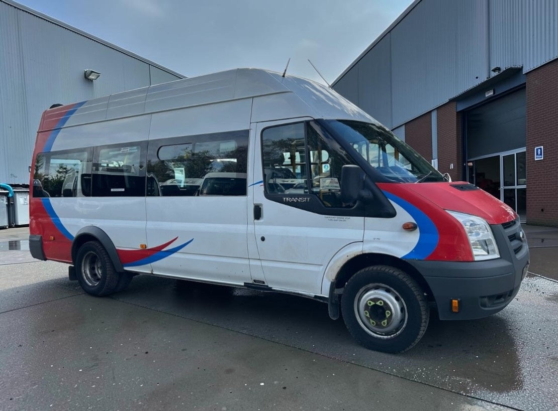 2010 FORD TRANSIT T350 115 BHP EXLWB EX HIGH ROOF JUMBO 17-SEAT MINIBUS (10 REG)