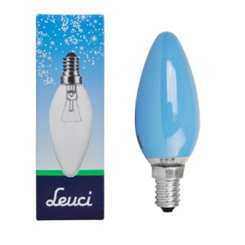 500 X LEUCI-CANDLE BULB 25W E14 BLUE