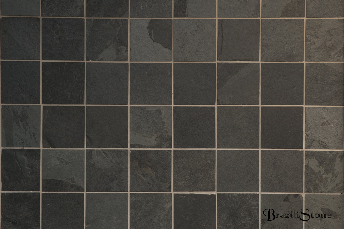 45.36M2 - BRAZILIAN BLACK SLATE MOSAICS - RRP £ 1,700.00