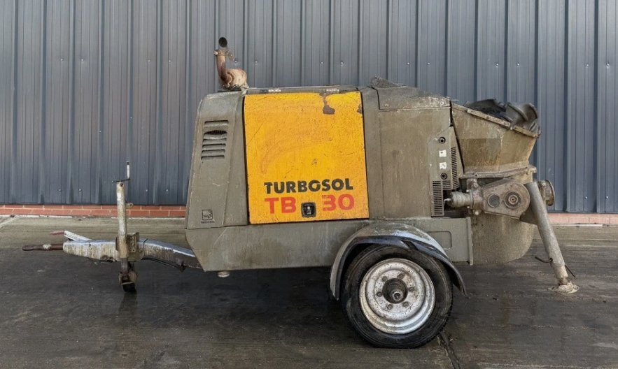 TURBOSOL TB30 CONCRETE PUMP - FULLY HYDRAULIC S-VALVE PUMPING SYSTEM