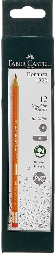 240 X NEW FABER CASTELL GP BONANZA 1329 H NATURAL 12 PACK