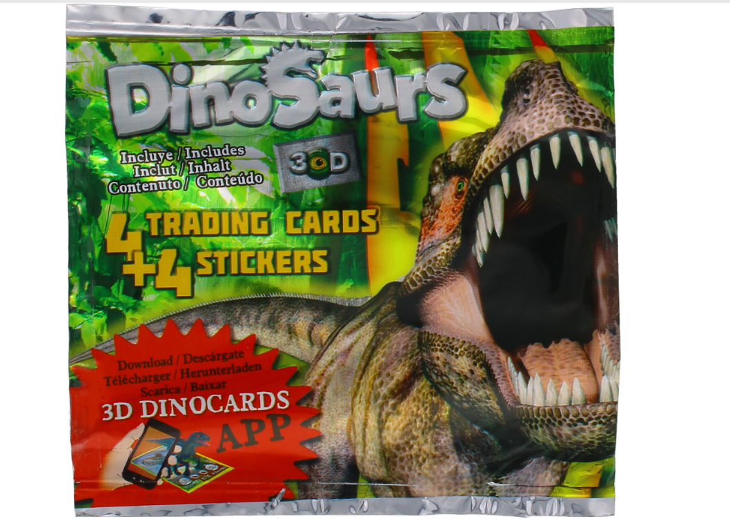 2500 X DINOSAURS CARDS & STICKERS LOOSE
