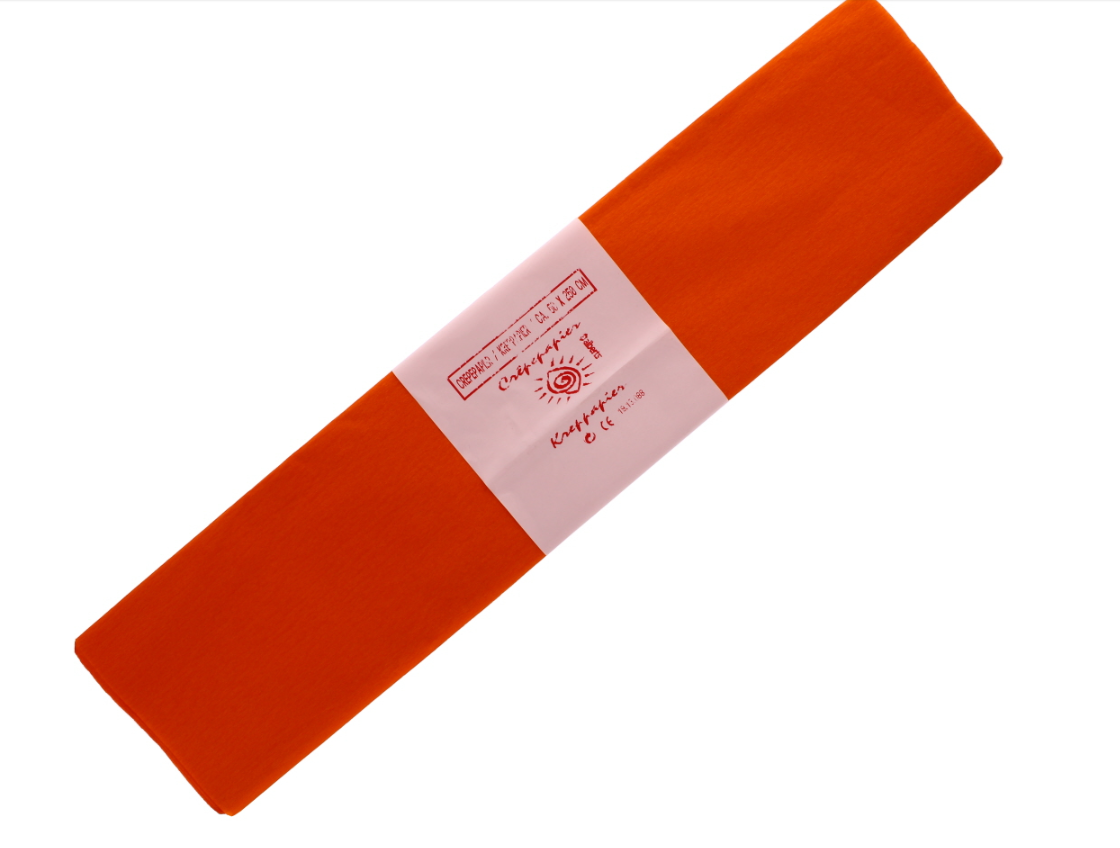200 X CREPE PAPER ORANGE-50X250CM
